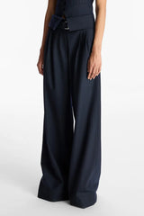 A.L.C Emma Pant in Navy Pinstripe