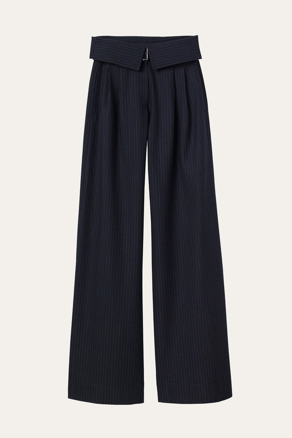 A.L.C Emma Pant in Navy Pinstripe