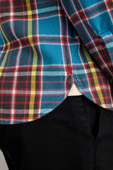 ALEX MILL Chore Shirt In Blue Flannel