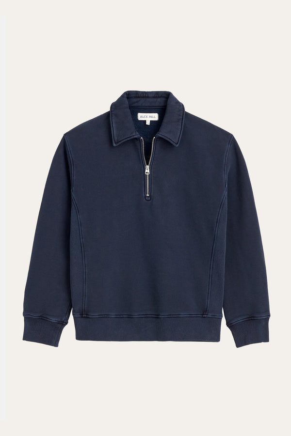 Som Half Zip Sweatshirt in Navy