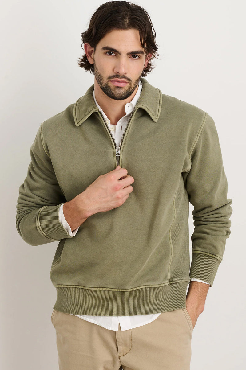 ALEX MILL Som Half Zip Sweatshirt in Fleece