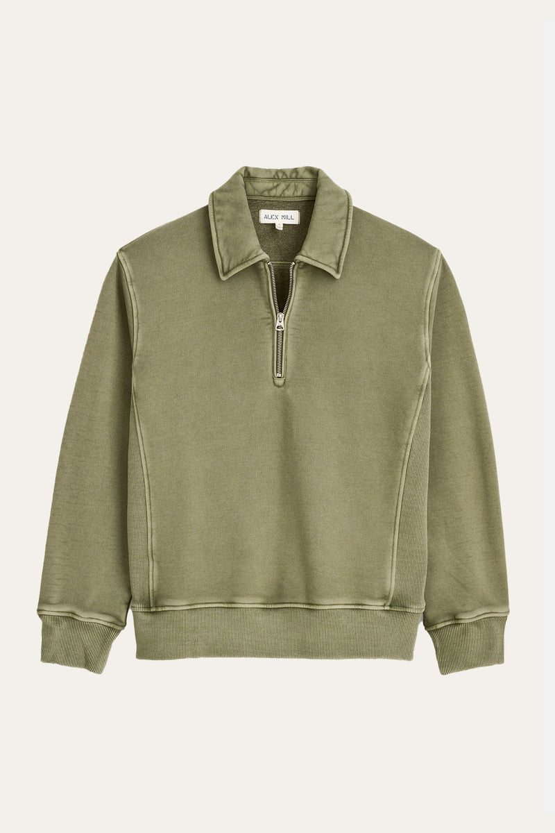 ALEX MILL Som Half Zip Sweatshirt in Fleece