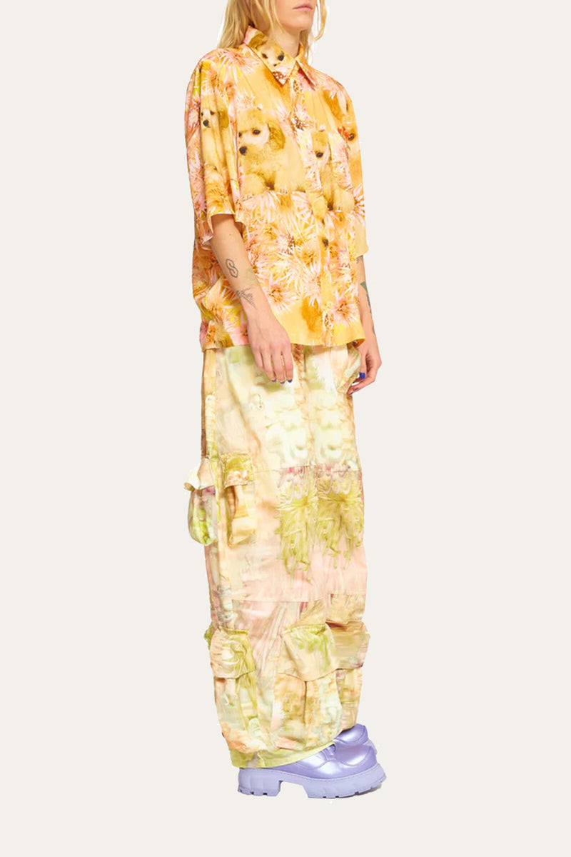 Collina Strada Rose Sylk Sequin Market Button Up