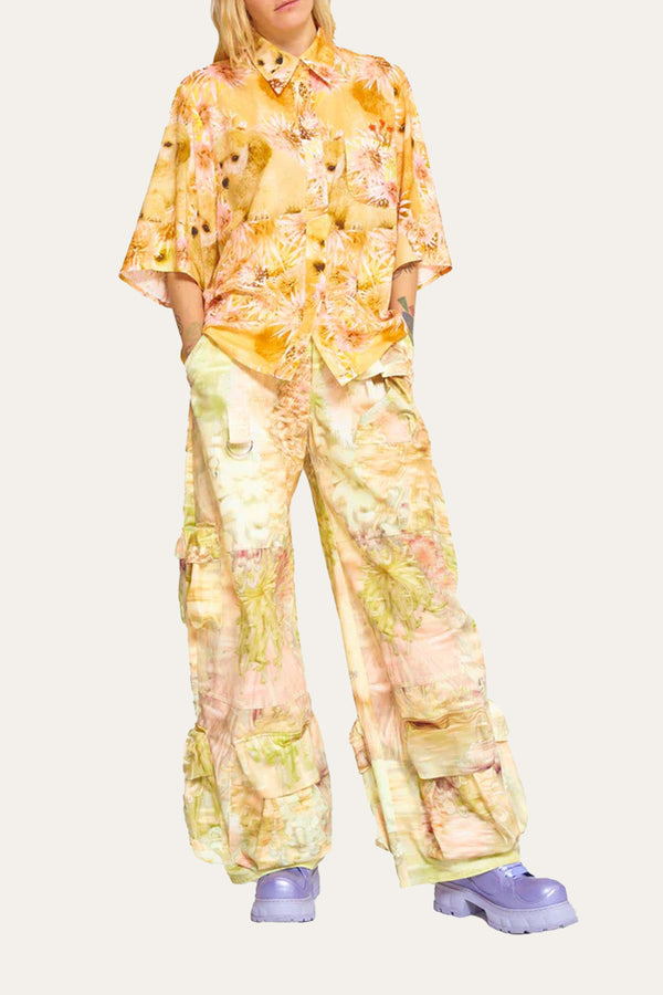 Collina Strada Rose Sylk Sequin Market Button Up