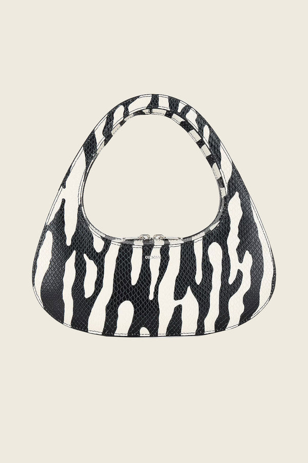 Coperni Zebra Print Baguette Swipe Bag