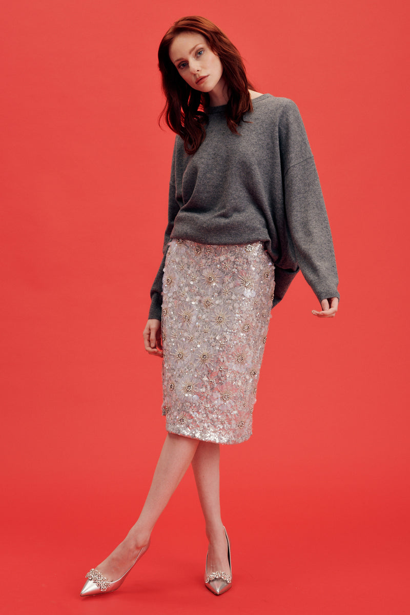 Georgette Fully Embroidered Longette Skirt