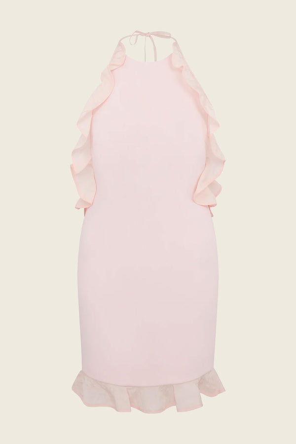David Koma Ruffle Strap and Hem Mini Dress