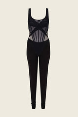 David Koma Tulle Corset Jumpsuit