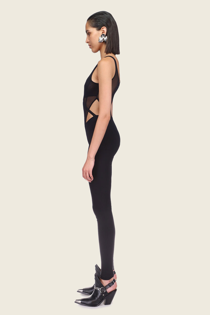 David Koma Tulle Corset Jumpsuit