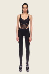 David Koma Tulle Corset Jumpsuit