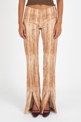 Wood Print Denim Trouser