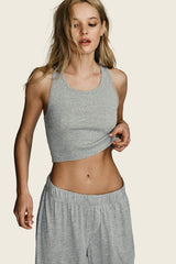 Eterne  Cropped Scoop Neck Tank