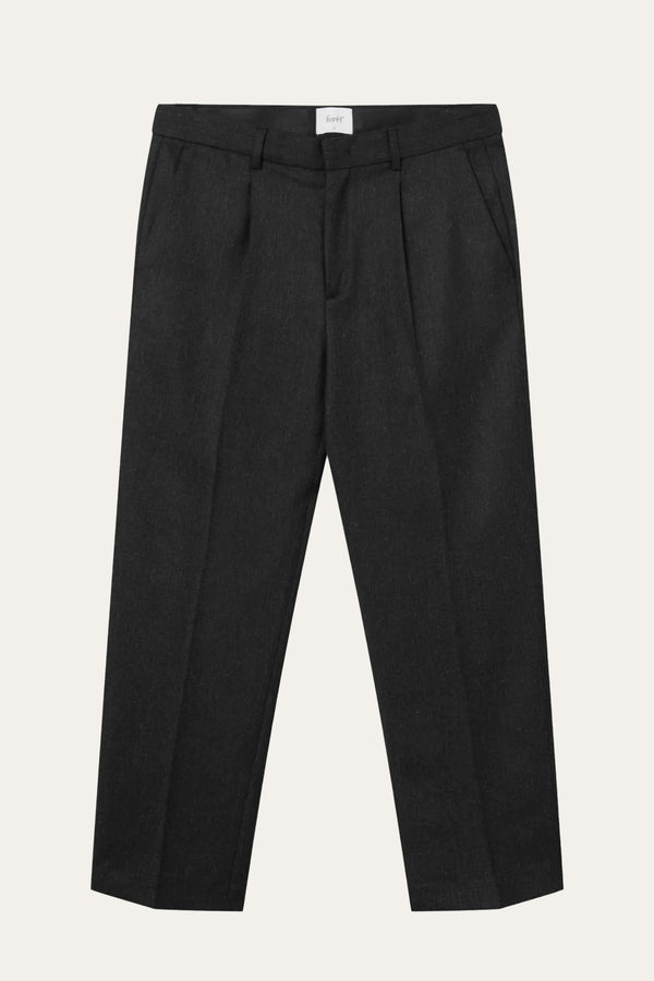 FORET Read Wool Pants in Dark Grey Melange