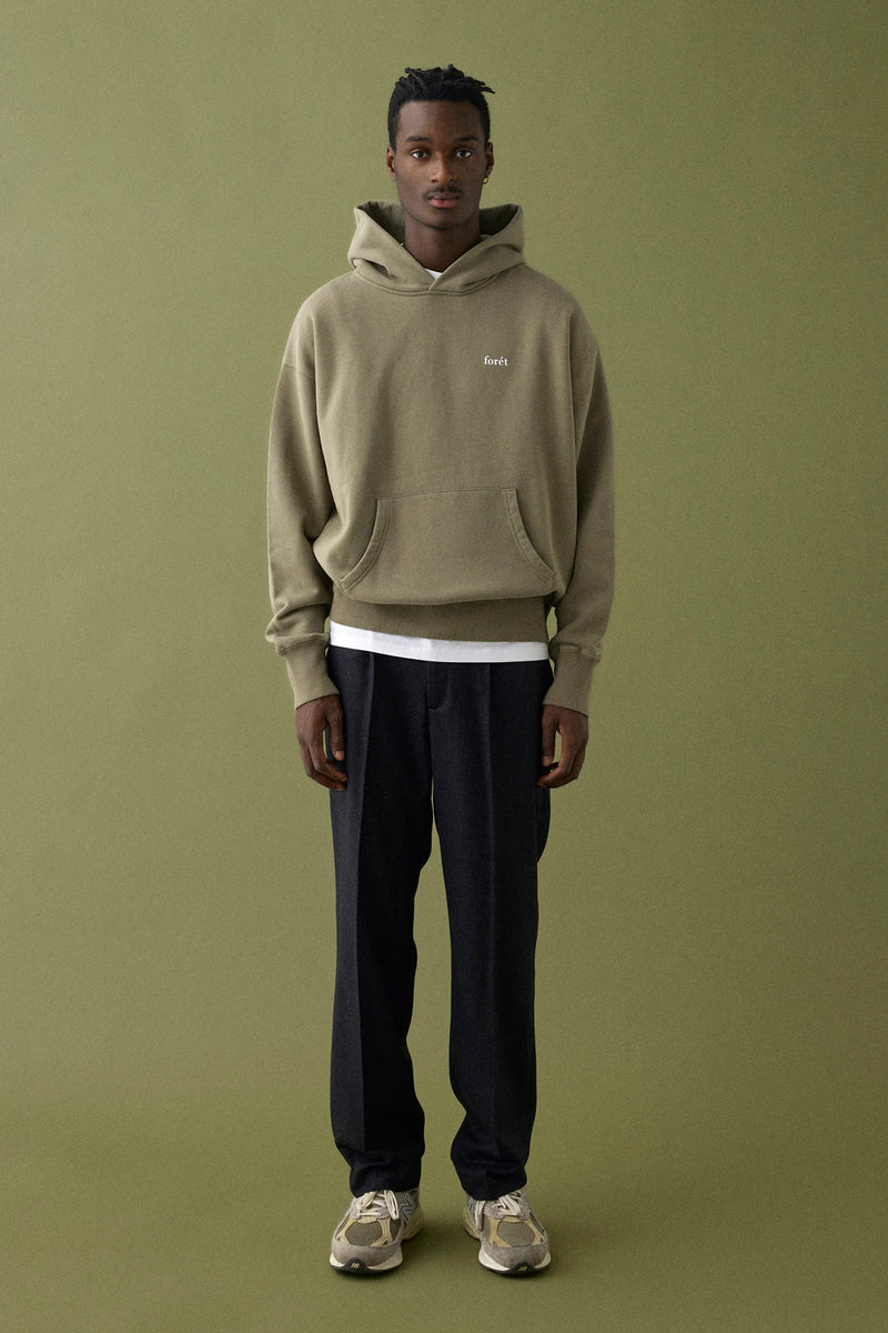 FORET Read Wool Pants in Dark Grey Melange