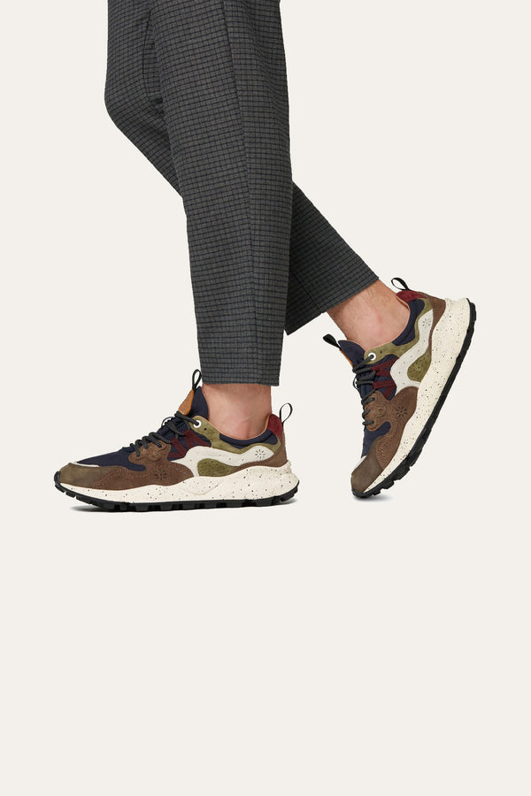 Flower Mountain Yamano 3 Man Navy Multi Sneaker