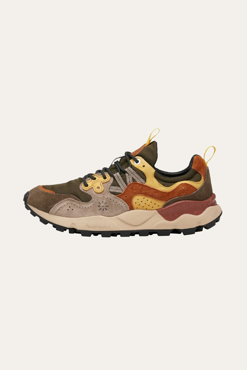Flower Mountain Yamano 3 Man Olive Multi Sneaker