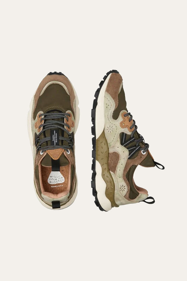 Flower Mountaing Yamano 3 Uni Leather/Camo/Nylon Black-Military