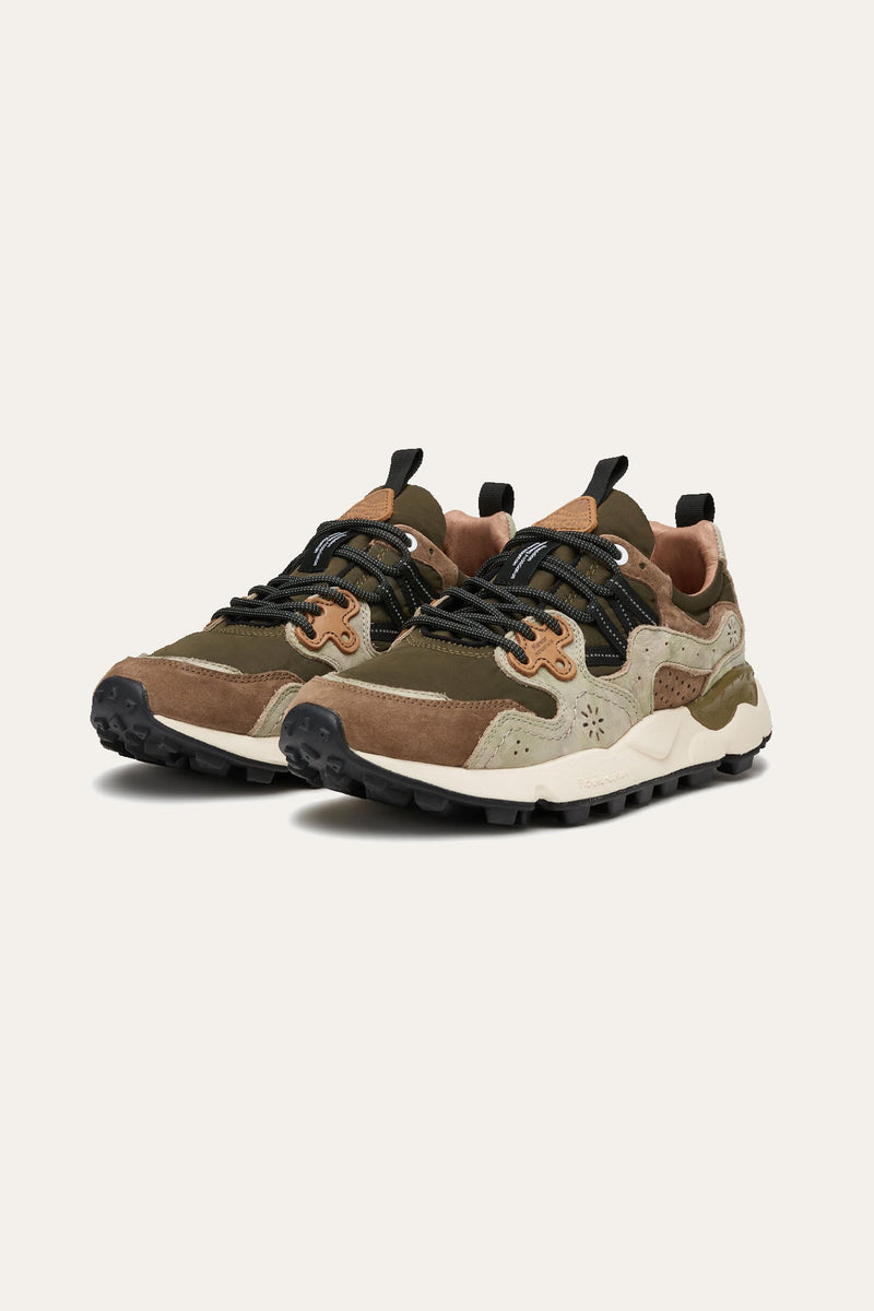 Flower Mountaing Yamano 3 Uni Leather/Camo/Nylon Black-Military