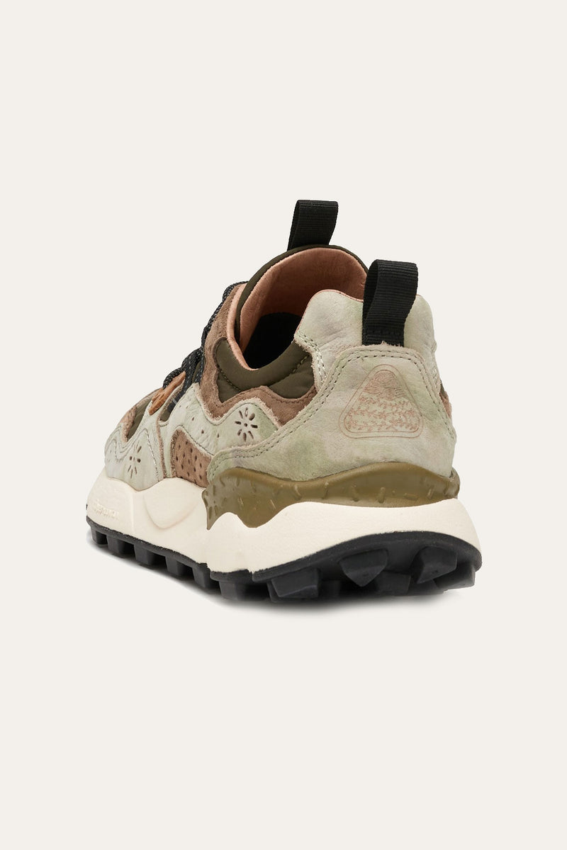 Flower Mountaing Yamano 3 Uni Leather/Camo/Nylon Black-Military