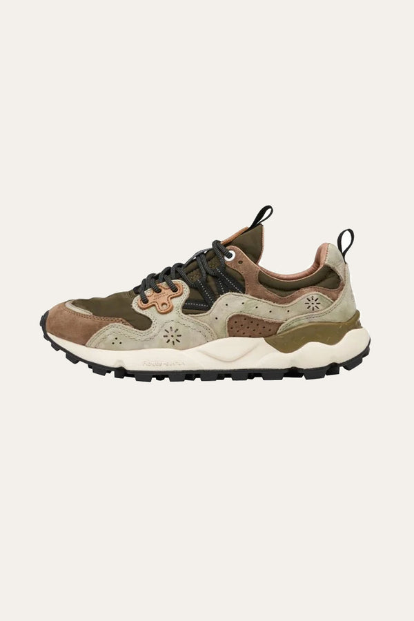 Flower Mountaing Yamano 3 Uni Leather/Camo/Nylon Black-Military