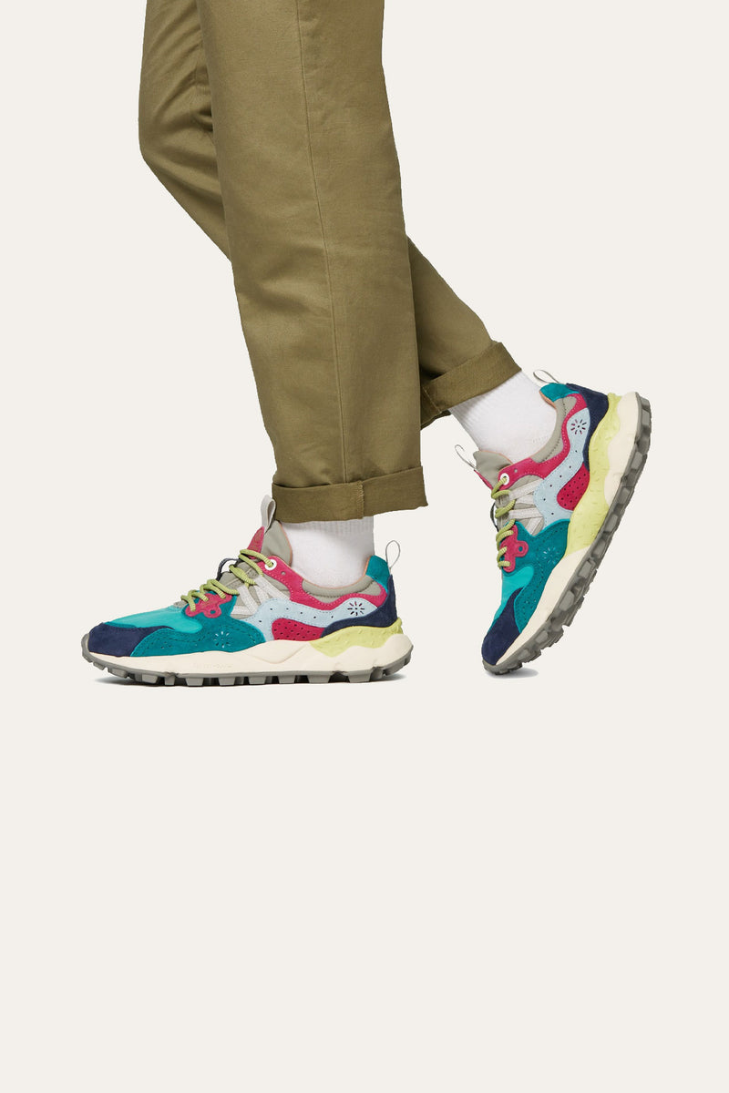 Flower Mountain Yamano 3 Woman Suede/Nylon Violet-Aqua Green
