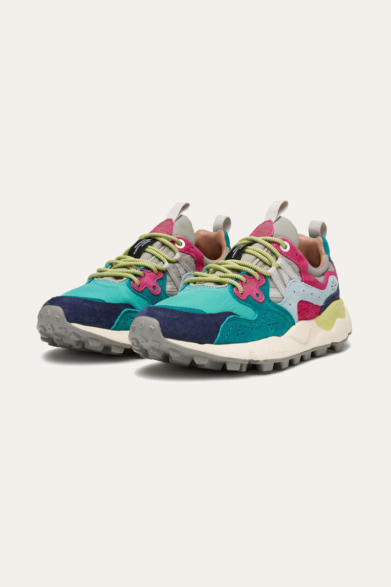 Flower Mountain Yamano 3 Woman Suede/Nylon Violet-Aqua Green