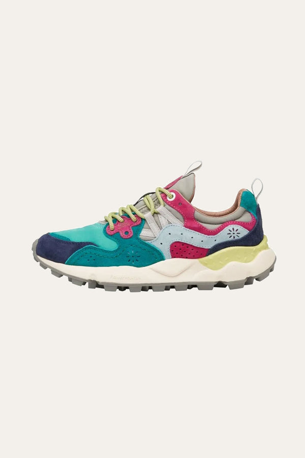 Flower Mountain Yamano 3 Woman Suede/Nylon Violet-Aqua Green