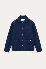 Stay Wool Overshirt in Navy