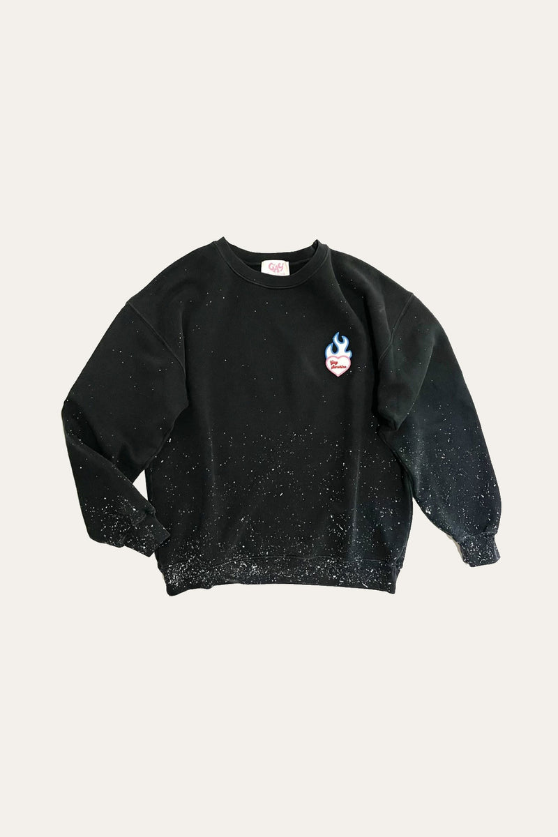 Gay Sunshine Paint Splatter Crew With Logo Patch
