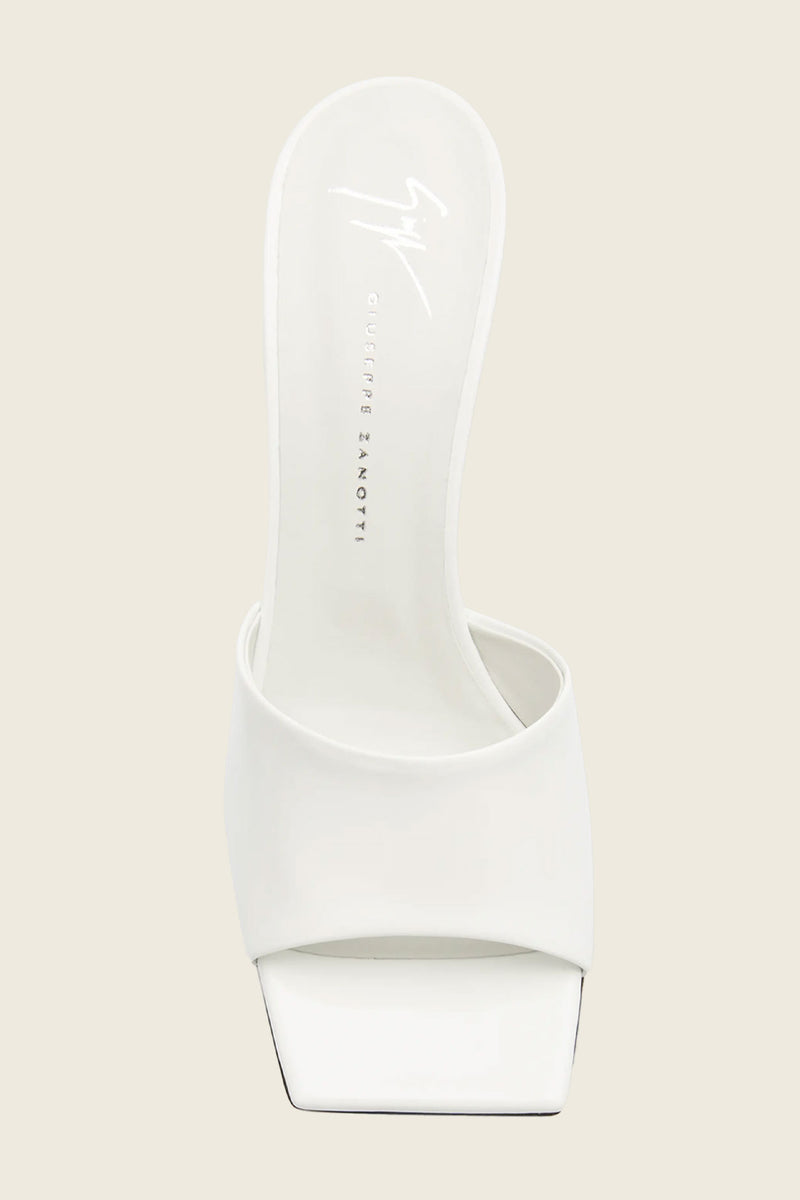 Giuseppe Zanotti Cantadora Bianco Heel Mules
