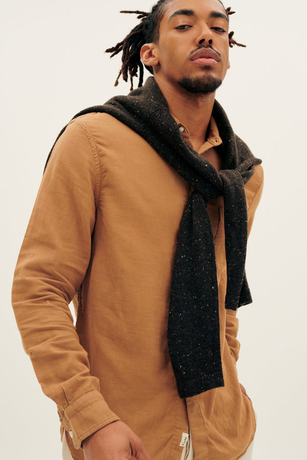 Tencel-cotton Twill Pocket Shirt in Khaki