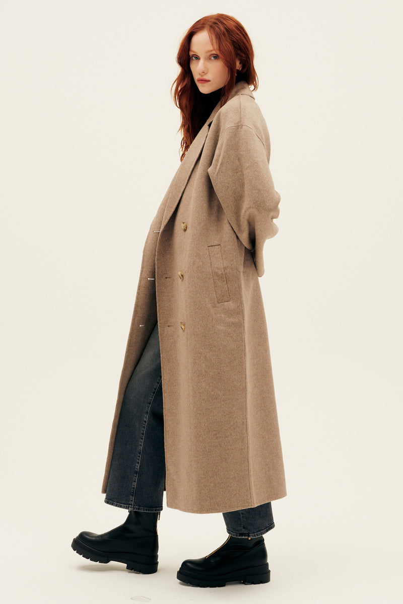 Borneo Coat in Beige Melange