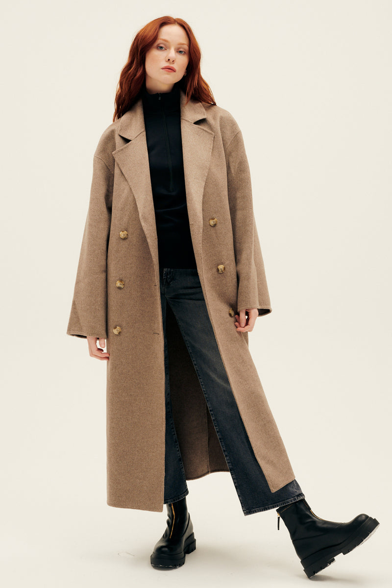 Borneo Coat in Beige Melange