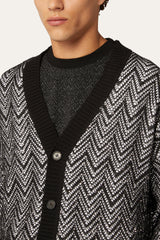 Cotton Blend Cardigan With Sequins