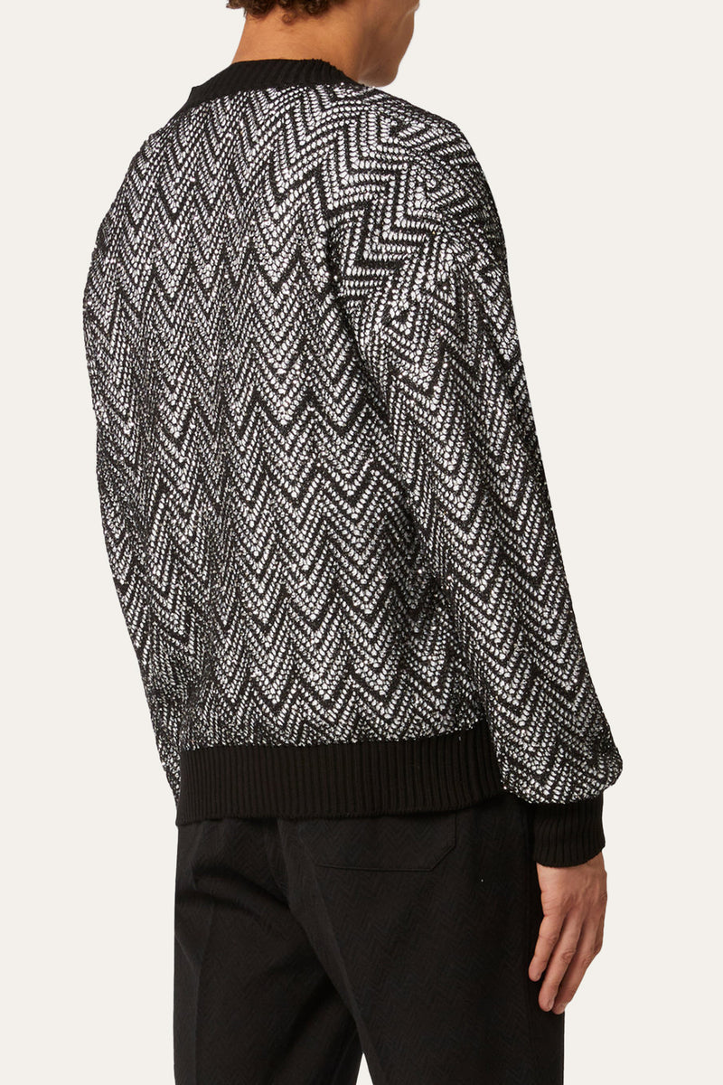 Cotton Blend Cardigan With Sequins