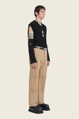 MM6 Beige Pants Knee Detailing