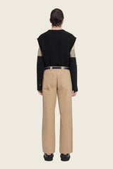 MM6 Beige Pants Knee Detailing