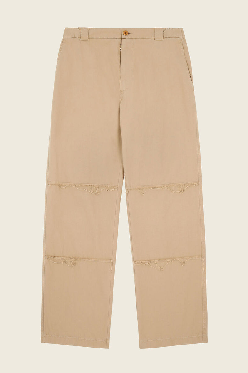 MM6 Beige Pants Knee Detailing