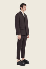 Chocolate Suit Brown Button Suit Jacket