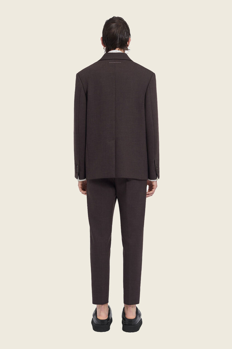 Chocolate Suit Brown Button Suit Jacket