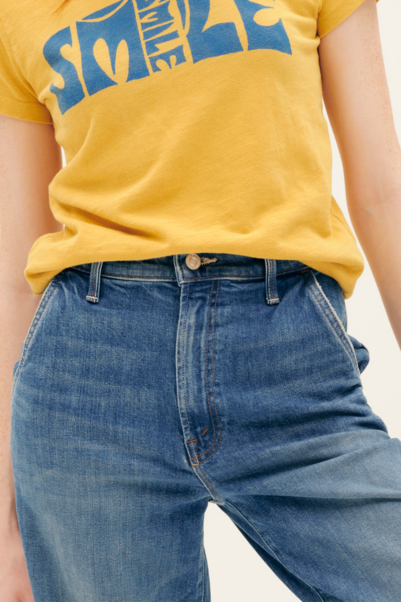 Mother High Waisted Spinner Prep Skimp Flashback Denim