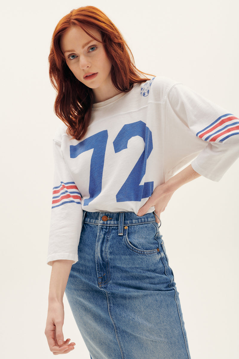 MOTHER Denim The Footballer Tee Animals 72