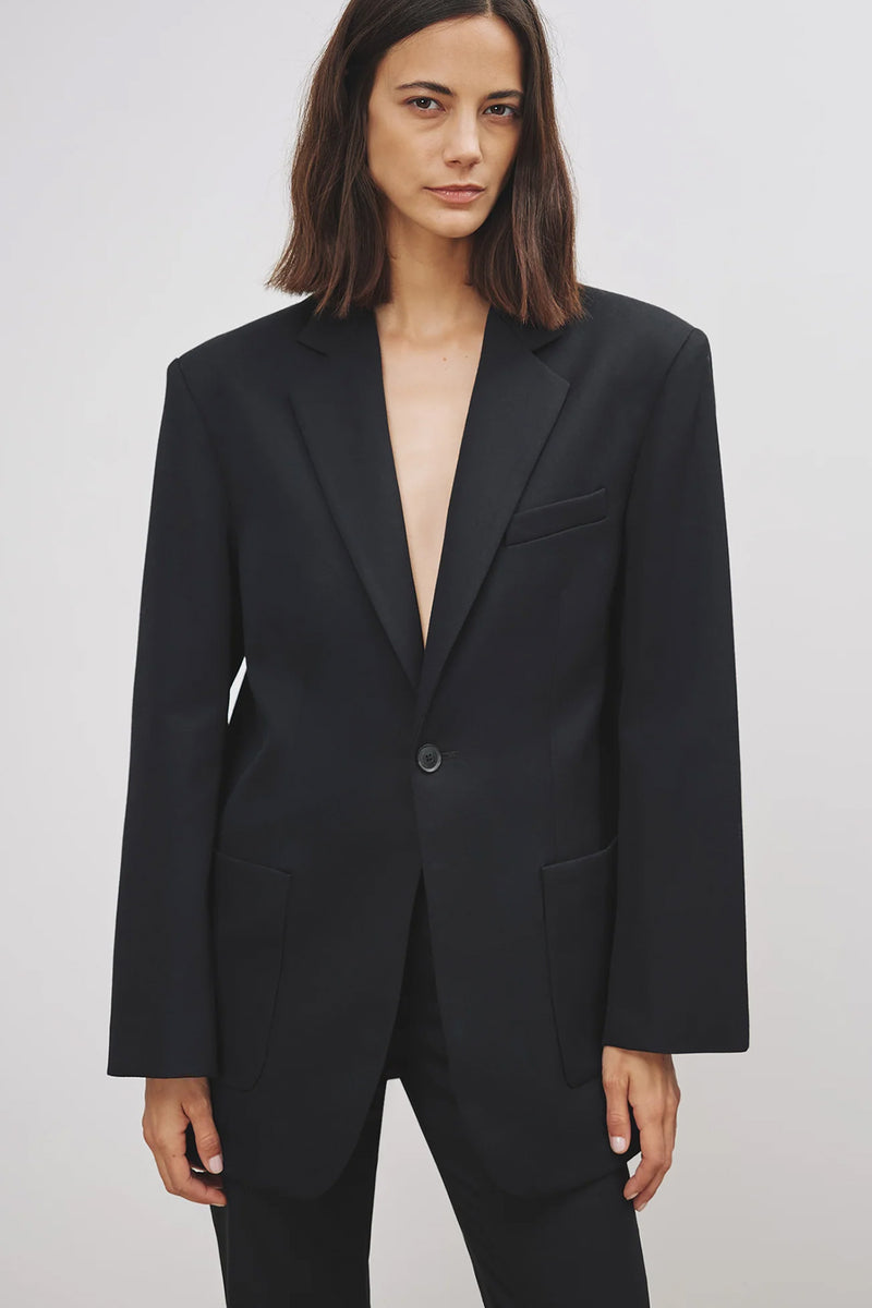 NILI LOTAN Gael Boyfriend Jacket in Black