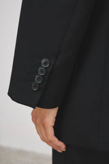 NILI LOTAN Gael Boyfriend Jacket in Black
