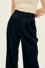 Nili Lotan Flavie Pant Dark in Navy