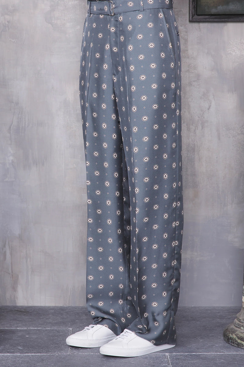 Officine Générale Nash Pants in Silk Tie Print