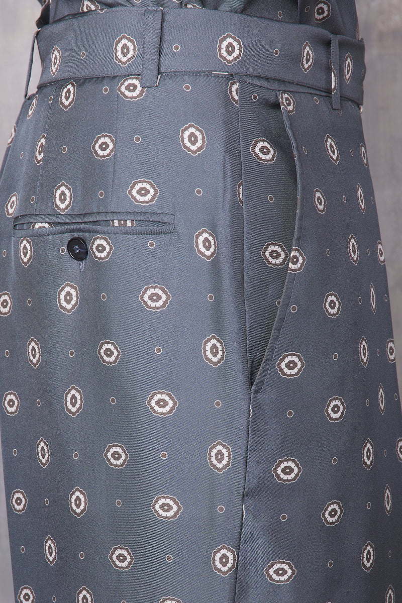 Officine Générale Nash Pants in Silk Tie Print