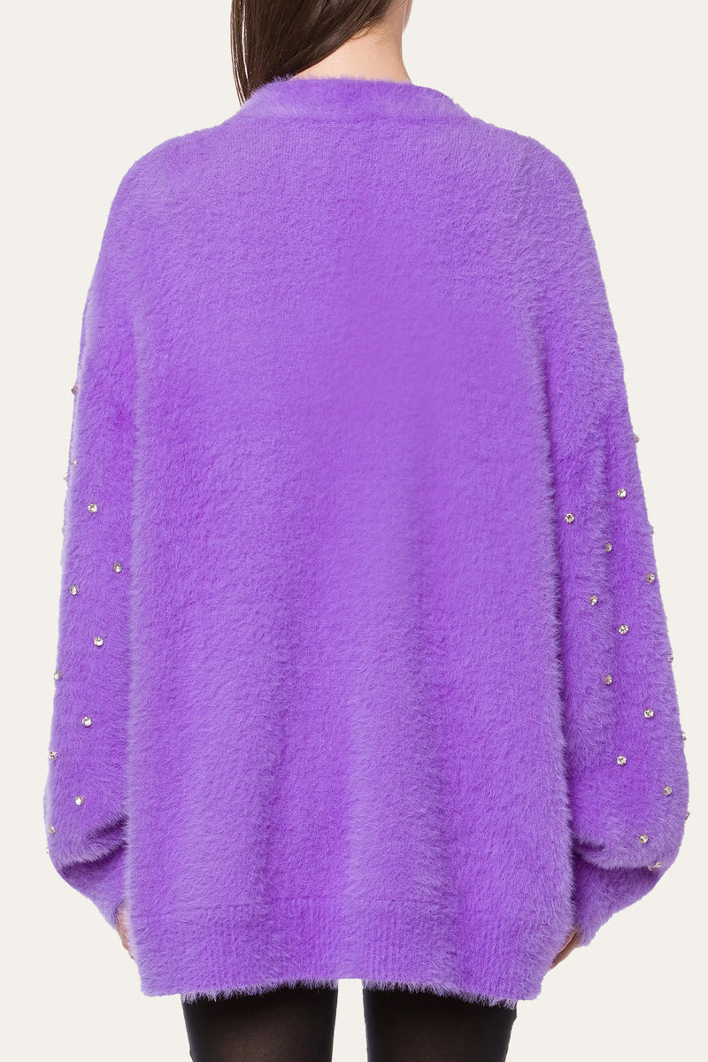 PHILOSOPHY Super soft maxi cardigan with rhinestones
