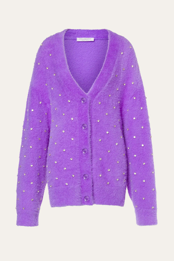 PHILOSOPHY Super soft maxi cardigan with rhinestones