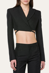 PHILOSOPHY Techno Grain De Poudre Cropped Jacket
